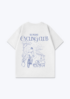 Sunshine day Cycling Club Oversized Shirt - White Back (Designed)
