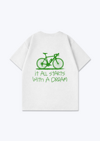 It all Start with a Dream Oversized Shirt - White Back (Designed)